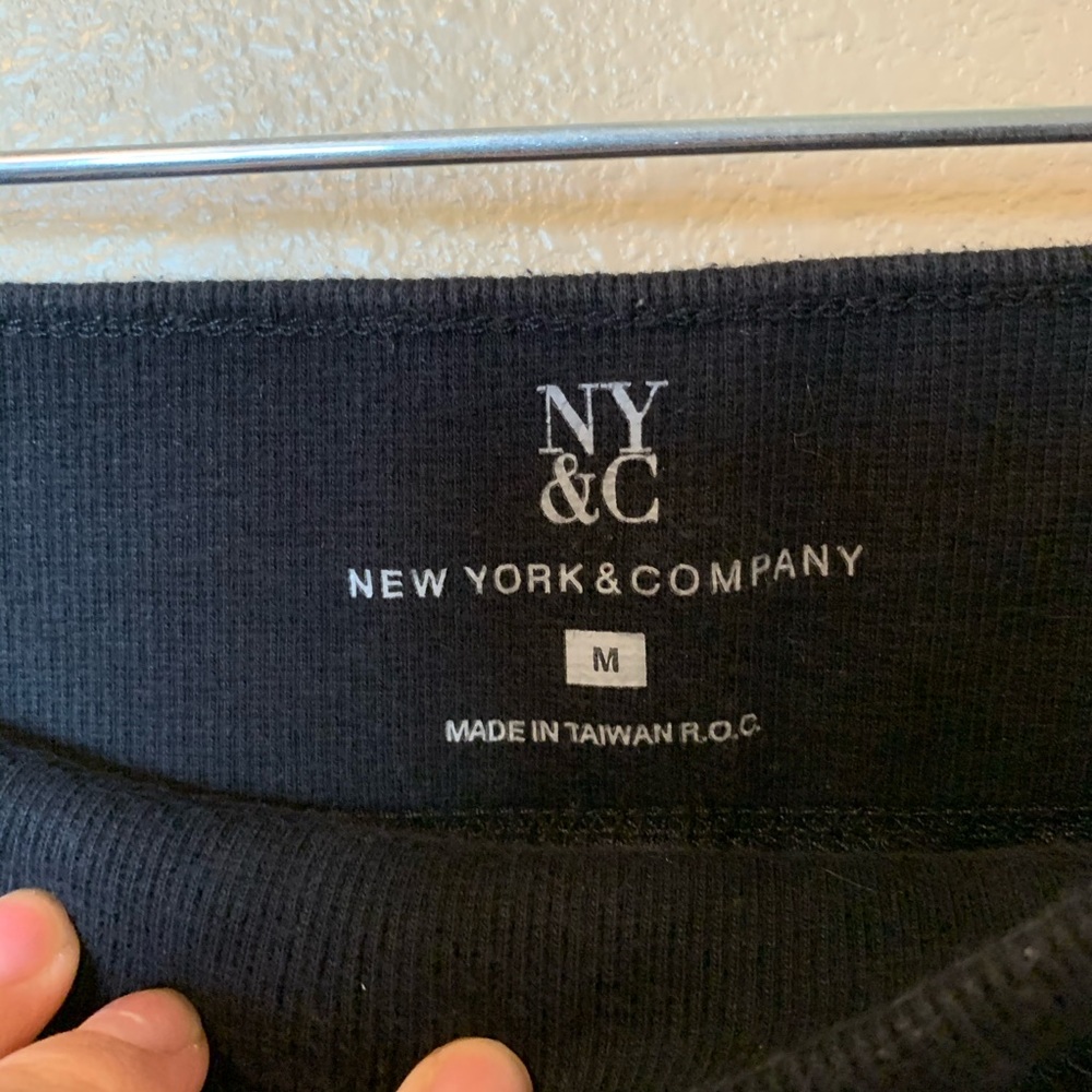 New York & company black velour pants medium - Picture 4 of 4